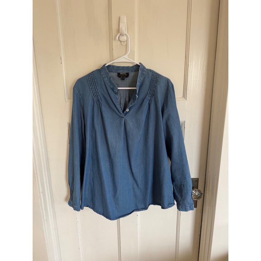 A.P.C women's‎ denim top size 42 (their xl)